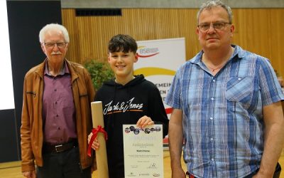 Ehrung für Matti Hintze vom TV Zizenhausen