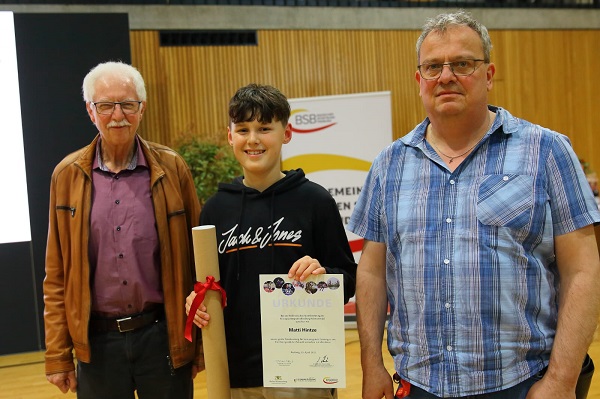 Ehrung für Matti Hintze vom TV Zizenhausen