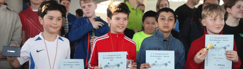 2. E–Rangliste Nordbaden Nord U11 – U19